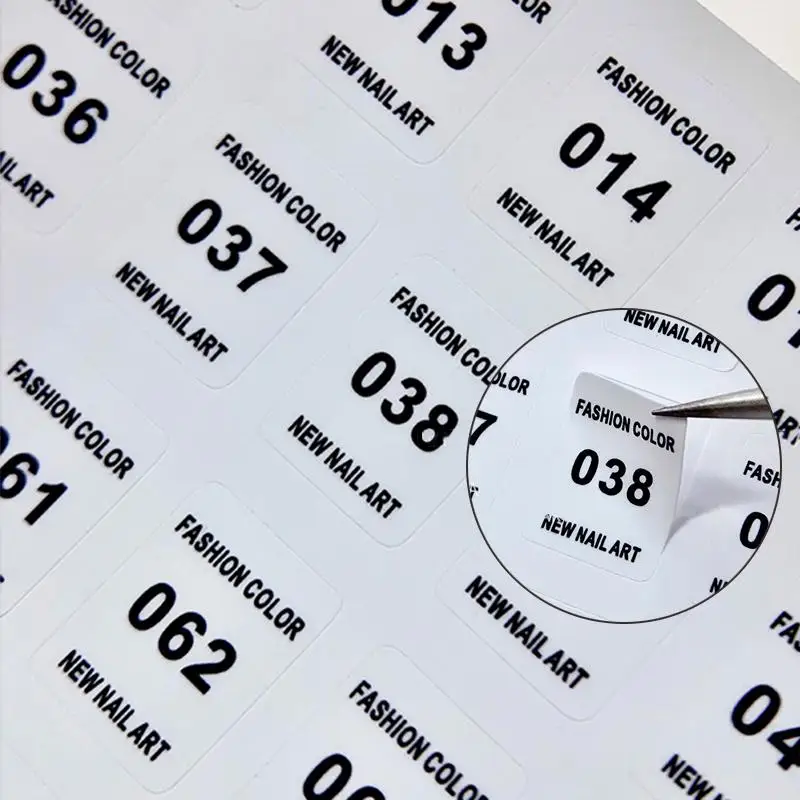 NO.1-240 Nail Polish Number St - Sticker Label Template ulasan dan harga
