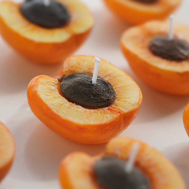 3D Apricot Fruit Candle Silico - Candle Supplies To Make Candles ulasan dan harga