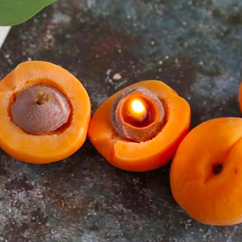 3D Apricot Fruit Candle Silico - Candle Supplies To Make Candles ulasan dan harga